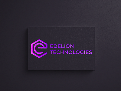 Edelion Technologies Logo design icon illustration logo main page minimal photoshop shots vector web