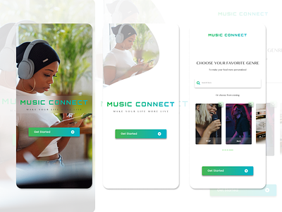 Music App app branding design login music onboarding