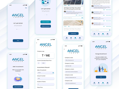 Angel Track app business businessmen contributions investments mobileapp mobiledesign service