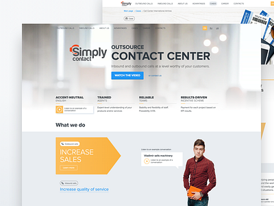 Outsourcing contact center call landing page reseach ui user experience user interface ux