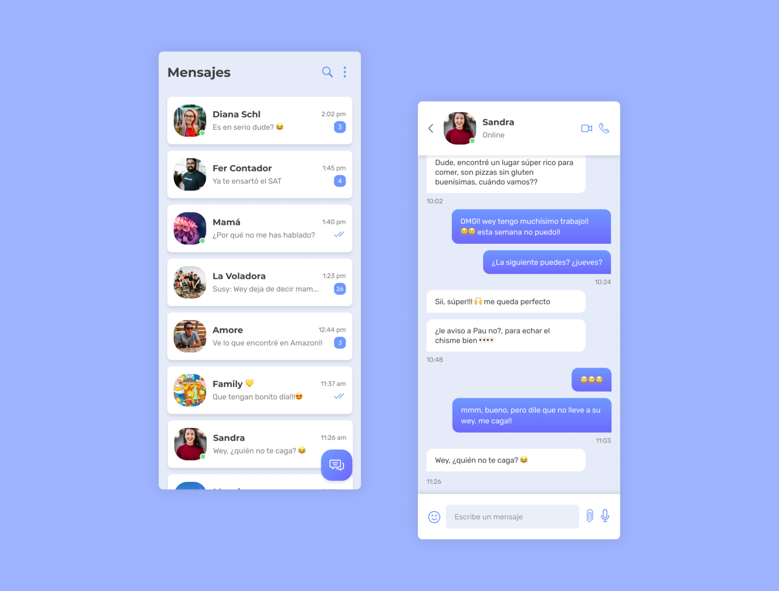 Direct Message DailyUI 013 by Daniela Munoz on Dribbble