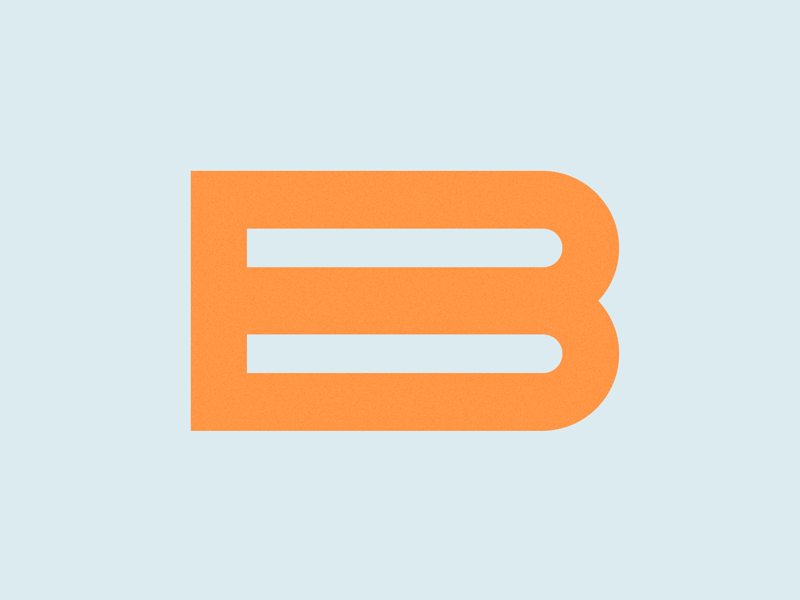 The letter "B" 36daysoftype animation b blue design font grain graphic design illustration letter minimalist orange vector wobble wobbly