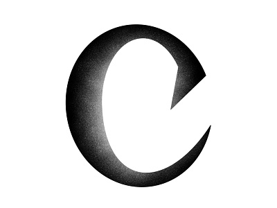 The letter "C" 36daysoftype black c design font graphic design illustraion lettering minimalist shading typography