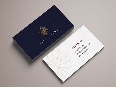 Business Card Design for Memory Lane branding branding designer business card concept concept design design foiling graphic graphic design icon layout logo luxury print type typography