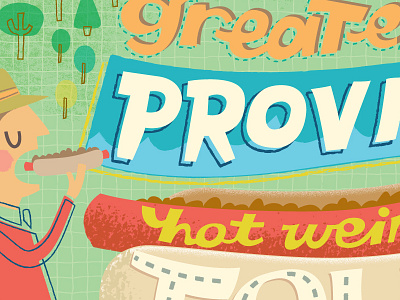 Providence "they draw and travel" map lettering tdat vector