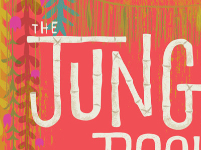 jungle book cover hand lettering lettering vector