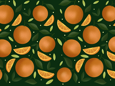 Citrus pattern citrus dots fruit fruit illustration fruits green hand drawn illustration leaves orange orange juice pattern procreate