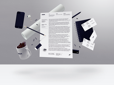 NASA Identity Redesign black business card identity letterhead logo logotype mug nasa redesign stationery zerogravity