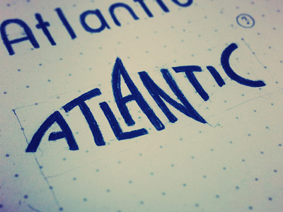 Atlantic Logo Draft fish lettering logo logotype typography