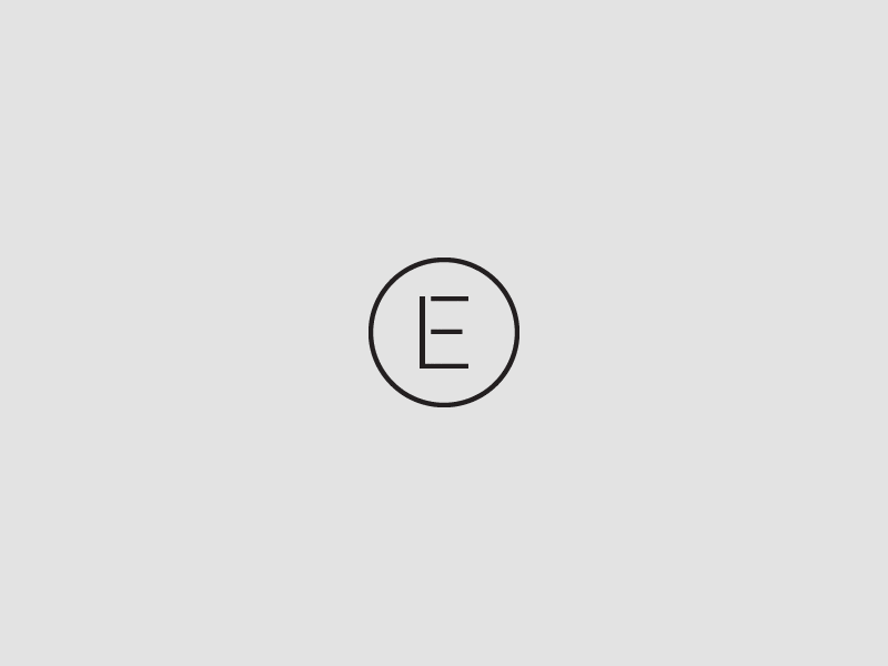 Ekaterina Lanskaya Logo Draft black e grey interior designer l letters ligature logo logotype minimal typography white