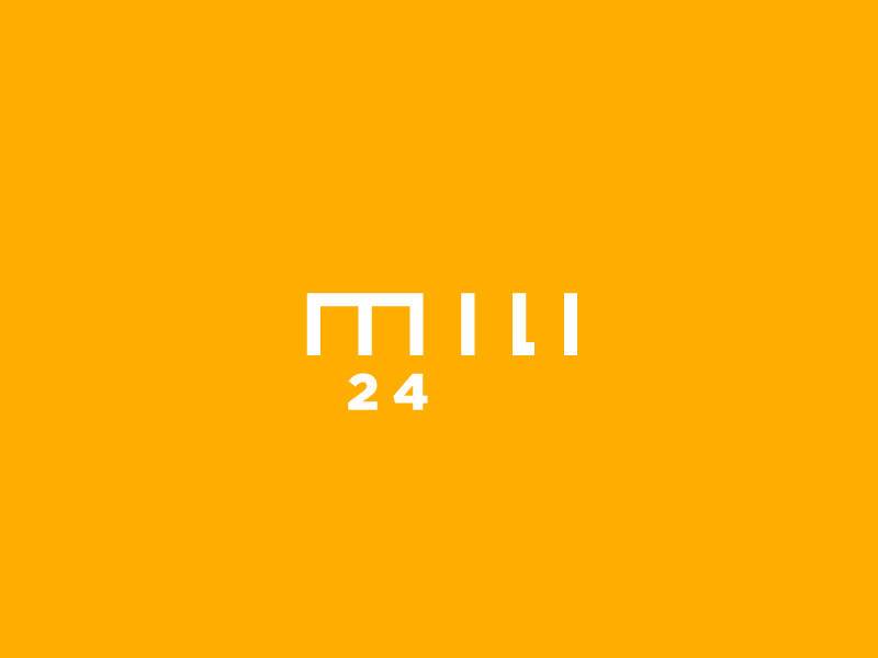 Mili 24 Logo Draft business card finance logo logotype microfinance milli millimeters milliseconds money ruler scale yellow