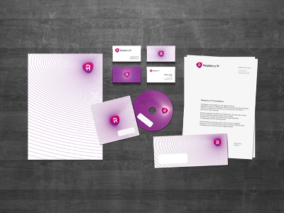 Raspberry Pi Identity berry branding identity pi pink raspberry stationery