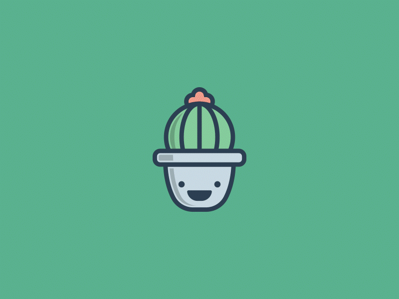 Kaktus Club Logo cactus character child children cute dynamic dynamic logo green icon illustration kawaii logo logotype plant