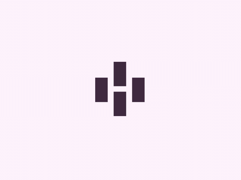 Stone House Logo bar character coral letter logo logotype minimal production purple tile workshop