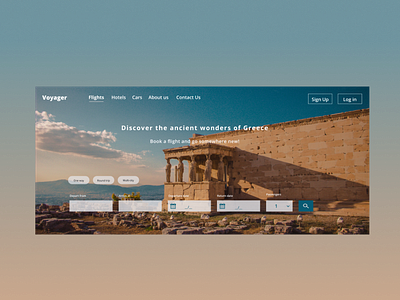 Daily UI - Landing Page design for a travel agency website