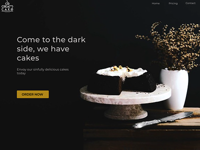 Daily UI Challenge - Day 3 Landing Page cake cakes daily 100 challenge daily ui dailyui landing page
