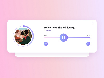 Lofi music player widget app design figma lo fi lofi minimal music music player music player ui player product design ui