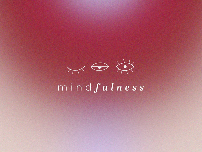 Mindfulness 👁️ branding design eyes illustration illustrator logo meditating mindfulness minimal minimalist logo present