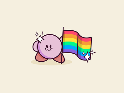 Kirby says: LOVES is LOVE 🌈✨ kirby lgbtq lgbtqia love is love pride pride month queer vector