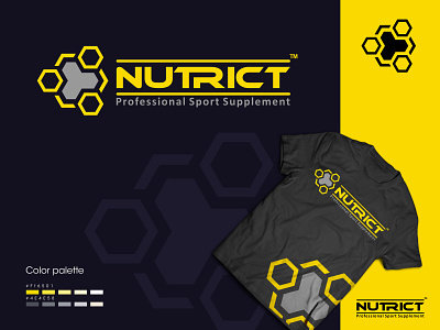 nutrict supplement logo design fitness logo flat design minimalist logo supplement logo