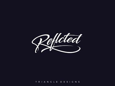 Reflected Logo Design flat design logo minimalist logo signature logo