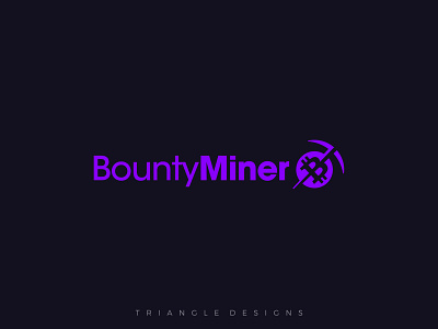 Bountyminer logo design branding crypto logo flat design logo minimalist logo mining logo vector