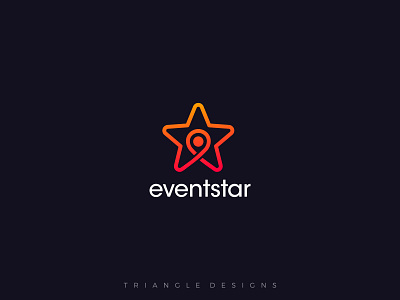 EVENTSTAR logo design abstract logo design event logo flat design location logo logo minimalist logo star logo vector