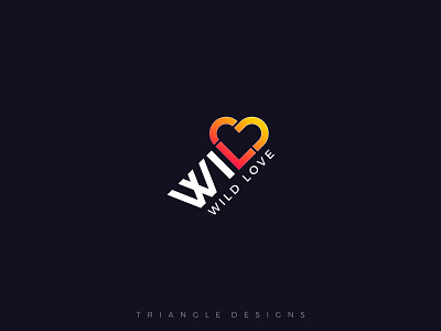 WildLove Condoms logo branding condoms logo design flat design logo love logo minimalist logo vector wild logo