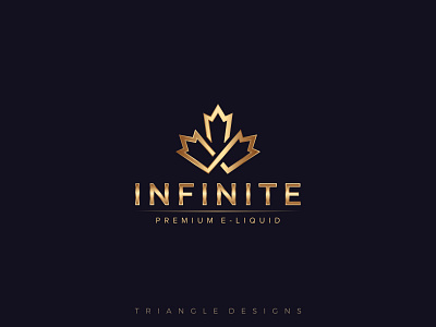 Infinite E-liquid LOGO design branding canada logo design gold logo maple logo minimalist logo vector