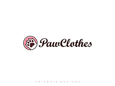 PawClothes logo design abstract logo branding cat logo design flat design logo minimalist logo pet logo vector