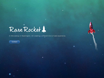 Rare Rocket placeholder clean css3 handwriting simple space web design website