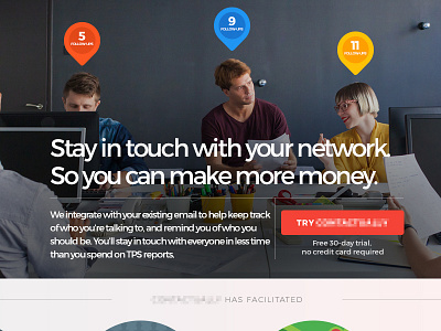 People with balloons call to action colors cta headline hero homepage photo startup ui ux