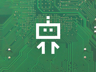 Mark for robotics kit developer brand circuit dex line logo mark robot