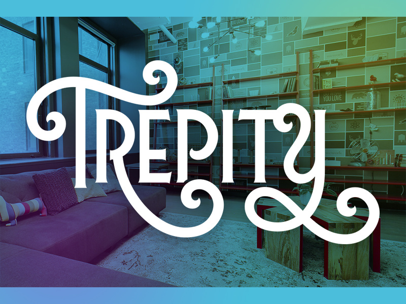 Trepity ID Work handdrawn script logo id branding startup