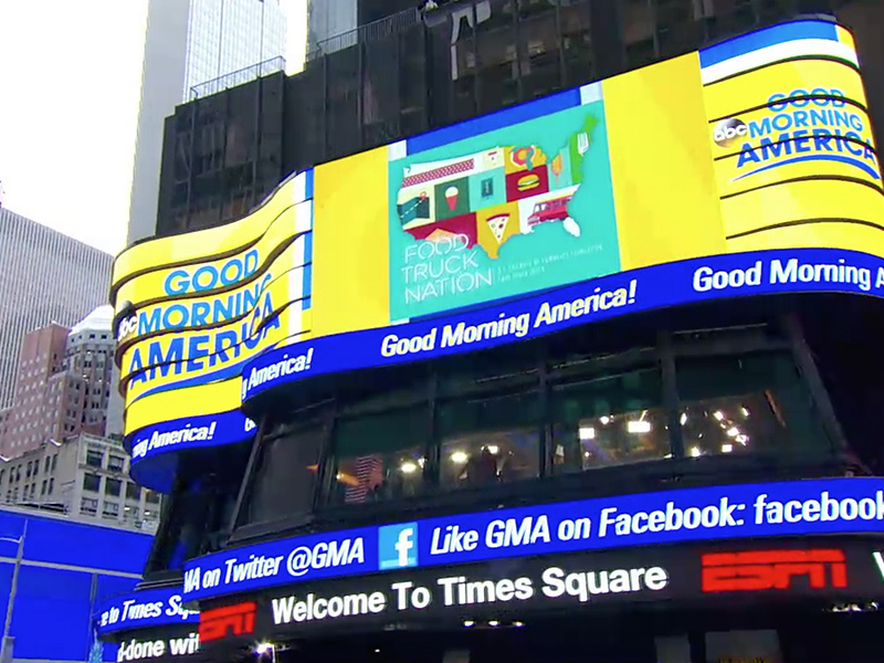 FTN on Good Morning America? Whaaaaaaat. promo food trucks times square new york tv