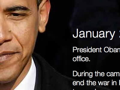 Iraq War Timeline obama parallax scroll timeline whitehouse