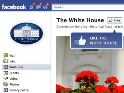 The (now replaced by Timeline) White House Facebook page facebook obama social white house whitehouse