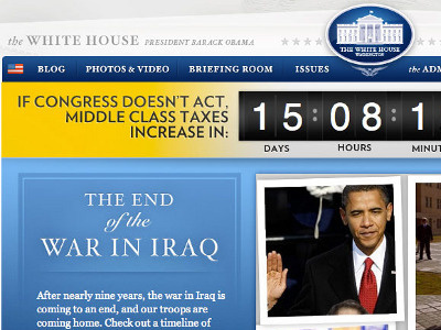 Whitehouse.gov Countdown + Hero