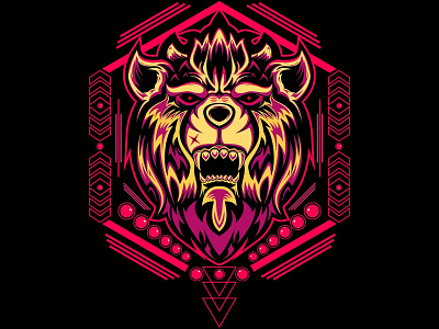 Lion Head Sacred Geometry animal cloth colors custom editable frame geometry head line logo mascot merchandise poster power scared shop strength strong t shirt design wild