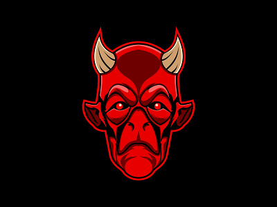 old devil head animal cloth colors custom devil frame geometry head line logo mascot merchandise poster power scared shop strength strong t shirt design wild