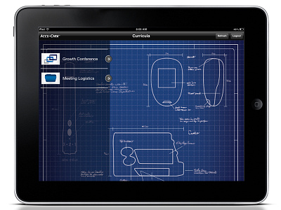 ACCU-CHEK Blueprint Growth Conference Ap icon design illustration photoshop