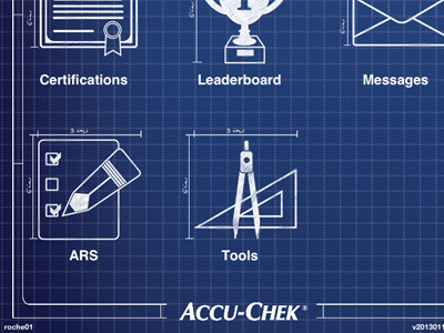 ACCU-CHEK Blueprint Growth Conference Ap icon design illustration photoshop