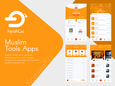 Muslim Tools App app branding logo music player religion remider ui ui ux design