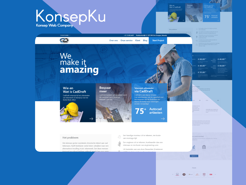 Caddraft - Konsep Website Company Profile.