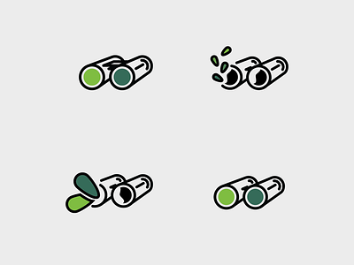 Logo Ideas for a Farmtech Startup binoculars branding design farmtech logo plants vector