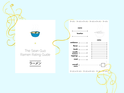 Ramen Rating Guide branding design flat design guide illustration noodles ramen vector