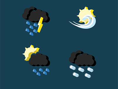 Weather 3d adobe illustrator clouds graphic design illustration lightning logo rain snow sun vector weather