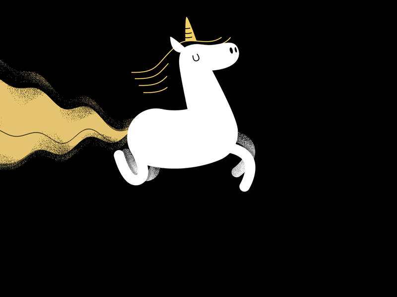 Unicorn aftereffect animation illustration unicorn