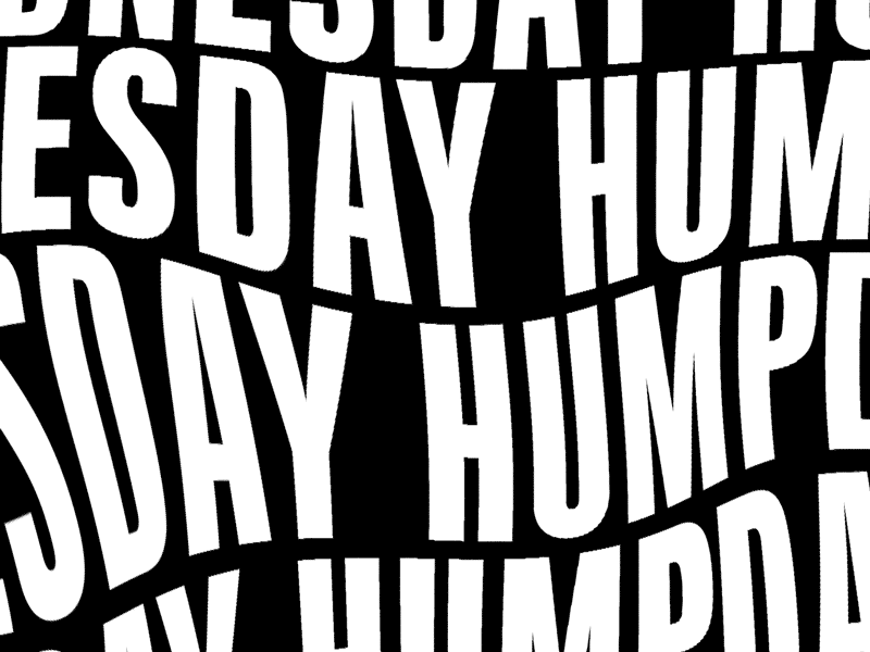 Wednesday—Humpday after effect animation motion motiongraphics typography