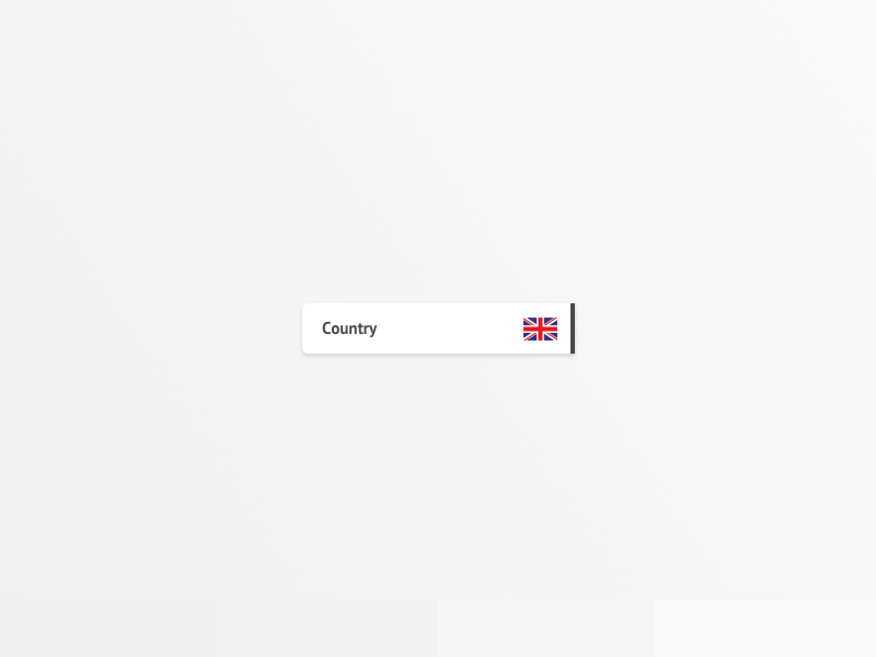 #27 Daily UI Challenge / Dropdown country dailyui 027 dailyuichallenge dropdown ui